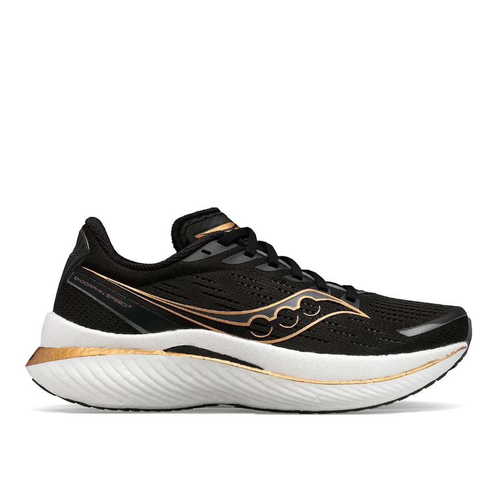 Saucony Endorphin Speed 3, Black/Goldstruck running shoes